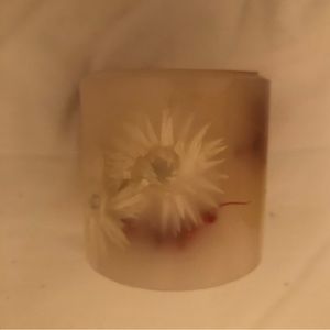 NEW JODHPURI BOTANICAL ROSE PILLAR CANDLE